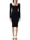 Andreädamo Andreādamo Sculpting Jersey Midi Dress