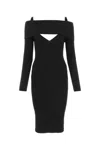 Andreädamo Andreadamo Black Stretch Viscose Blend Dress In Black