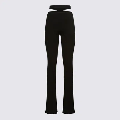 ANDREÄDAMO ANDREĀDAMO BLACK VISCOSE BLEND TROUSERS