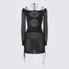 Andreädamo Andreādamo Mini Ribbed Dress