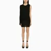 Andreädamo Andreadamo  Black Viscose One-shoulder Dress With Drape In Black