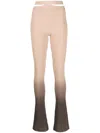 Andreädamo Andreādamo Knit Flare Pants In Brown