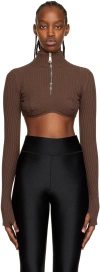 Andreädamo Brown Spiral Turtleneck In 003 0477 Nude