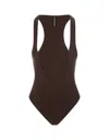 Andreädamo Brown U-neck Body Top