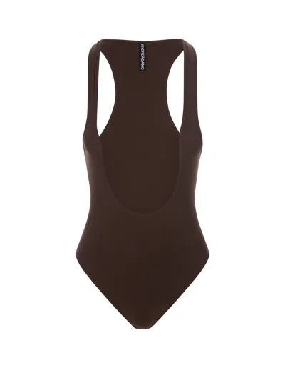 Andreädamo Brown U-neck Body Top