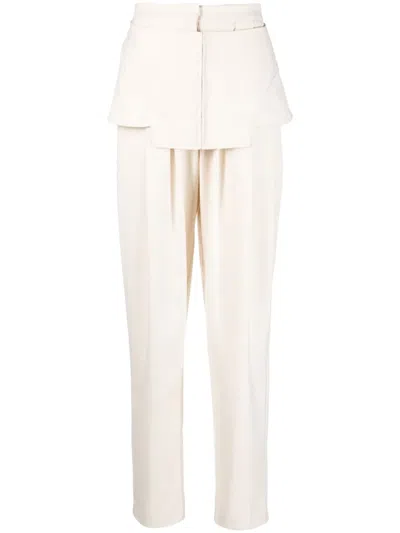 ANDREÄDAMO CORSET-DETAIL STRAIGHT-LEG TROUSERS