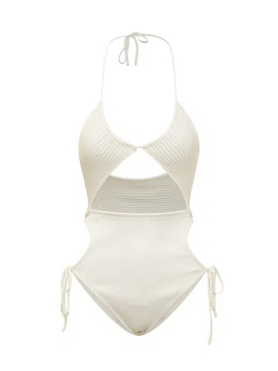 Andreädamo Andreadamo Mini Cut-out Bodysuit In White