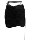 Andreädamo Cut-out Detail Asymmetric Skirt In Black