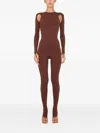 Andreädamo Cut-out Jumpsuit In Brown