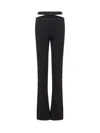 Andreädamo Andreādamo Black Ribbed Trousers In Black