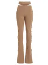 Andreädamo Andreādamo Cut Out Pants With Lacing In Brown