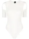 Andreädamo Cut-out Short-sleeve Body In Nude