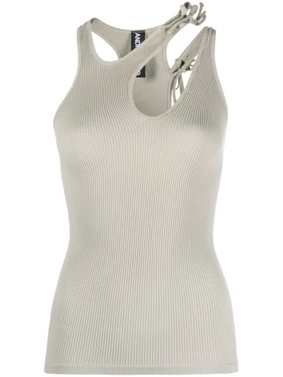 Andreädamo Tanktop Mit Cut-out In Neutrals