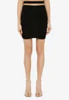 Andreädamo Draped-design Knitted Skirt In Black