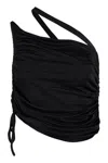 Andreädamo Cropped Jersey Top In Black