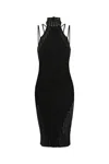 Andreädamo Ribbed Knit Midi Dress With Floating Det In 004 0473