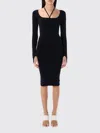 Andreädamo Andreādamo Sculpting Jersey Midi Dress In Black