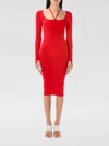Andreädamo Andreadamo Sculpting Jersey Midi Gown In Red