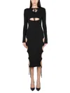Andreädamo Midi Dress With Cut-out Details In Black