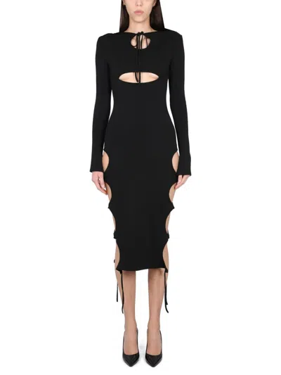 ANDREÄDAMO ANDREĀDAMO DRESS WITH CUT-OUT DETAILS