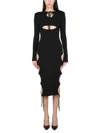 Andreädamo Midi Dress With Cut-out Details In Black