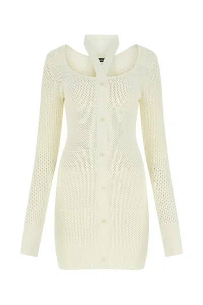 Andreädamo Stretch Viscose Blend Dress With Collar Detail In 0474