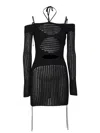 Andreädamo Andreādamo Mini Ribbed Dress In Black