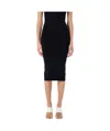 Andreädamo Sculpting Jersey Midi Skirt In Black