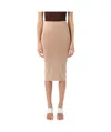 Andreädamo Andreādamo Sculpting Midi Skirt In Nude