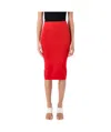 Andreädamo Technical Split Midi Skirt In Red