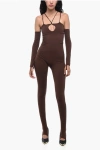 Andreädamo Brown Keyhole Jumpsuit