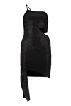 Andreädamo Sequin One Shoulder Dress Skirts Black In Black