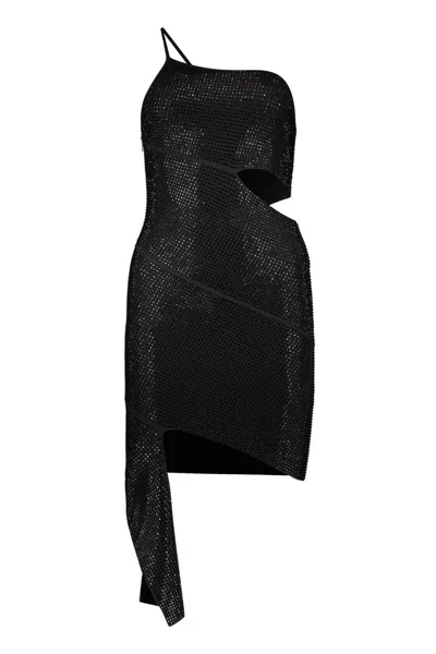 Andreädamo Embellished Mini Dress In Black