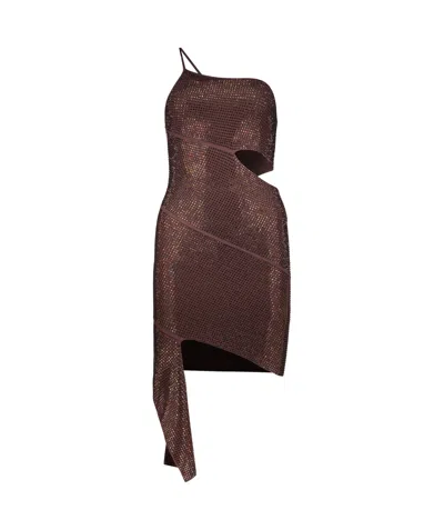 ANDREÄDAMO EMBELLISHED MINI DRESS