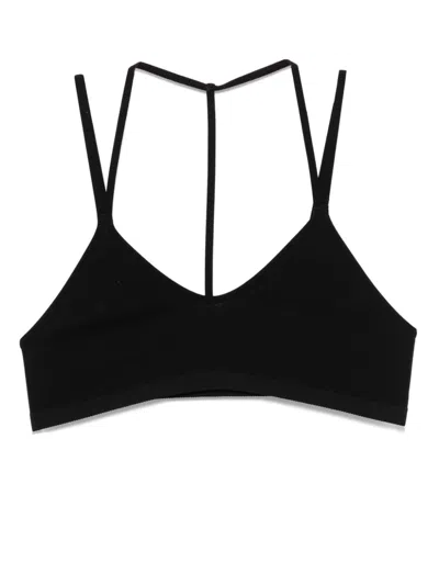 Andreädamo Ribbed Jersey Bra Top In Black