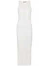 Andreädamo Fine-ribbed Maxi Dress In Neutrals