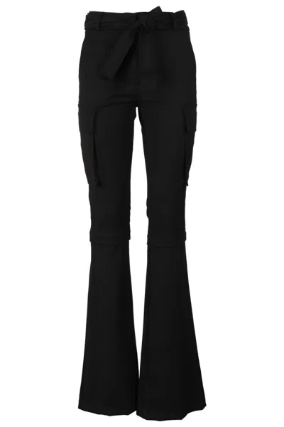 Andreädamo Flannel Flare Cargo Trousers With Versatile Design