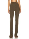 Andreädamo Ribbed Knit Flare Pant With Cut Out
