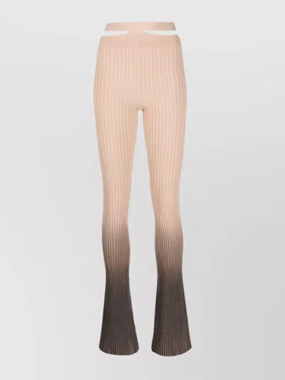 ANDREÄDAMO FLARED HIGH-WAISTED TROUSERS CUT-OUT DETAILING