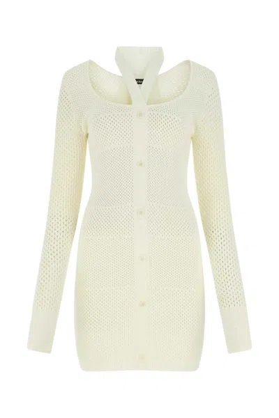 ANDREÄDAMO IVORY STRETCH VISCOSE BLEND DRESS