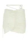 Andreädamo Ivory Viscose Mini Skirt In White