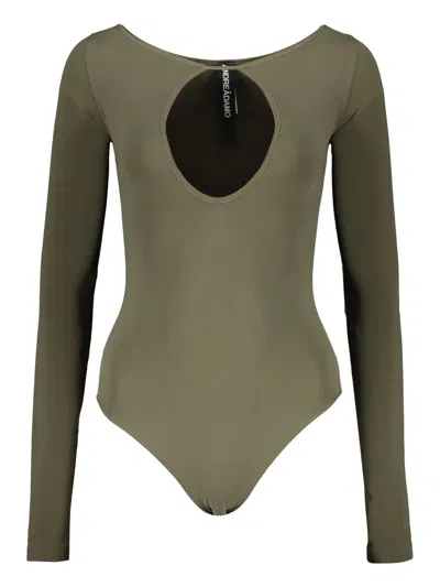 Andreädamo Jersey Bodysuit In Green