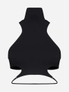 Andreädamo Sculpting Jersey Halter Neck Top In Black