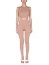 Andreädamo Andreādamo Jersey Leggings In Beige