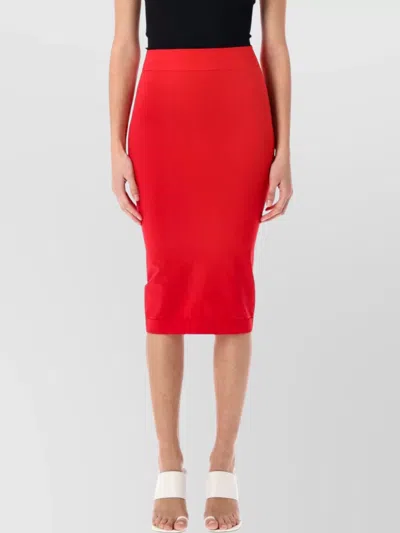 ANDREÄDAMO JERSEY MIDI SKIRT SCULPTING ELASTIC WAISTBAND