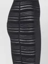 Andreädamo Knee Length Halter Neckline Striped Open Back Dress