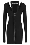 Andreädamo Knit Dress With Cut-out Neckline And Full-length Zipper