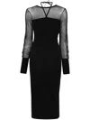 Andreädamo Knitted Midi Dress In Black