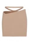Andreädamo Andreādamo Knitted Mini Skirt In Beige