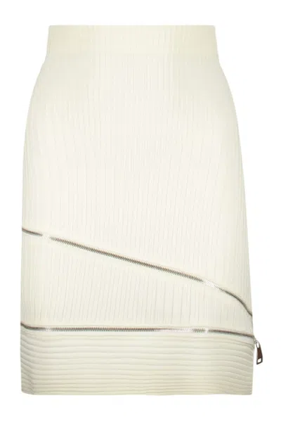 Andreädamo Knitted Mini Skirt In White